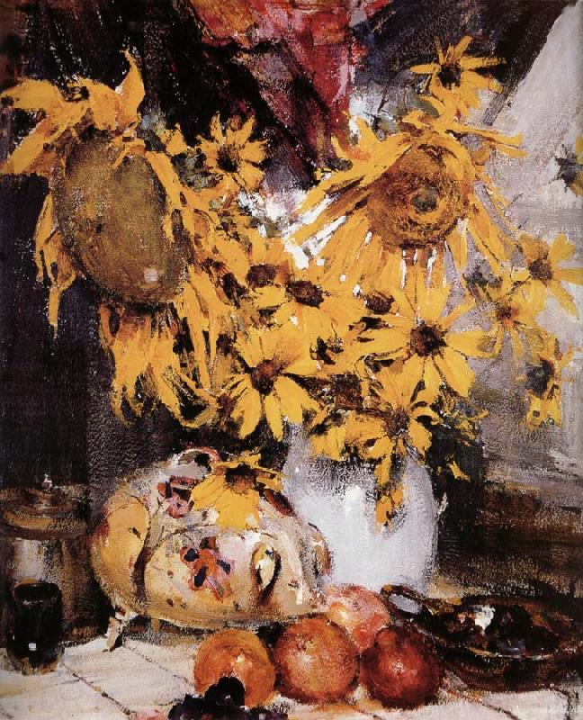 Nikolay Fechin Sunflower China oil painting art